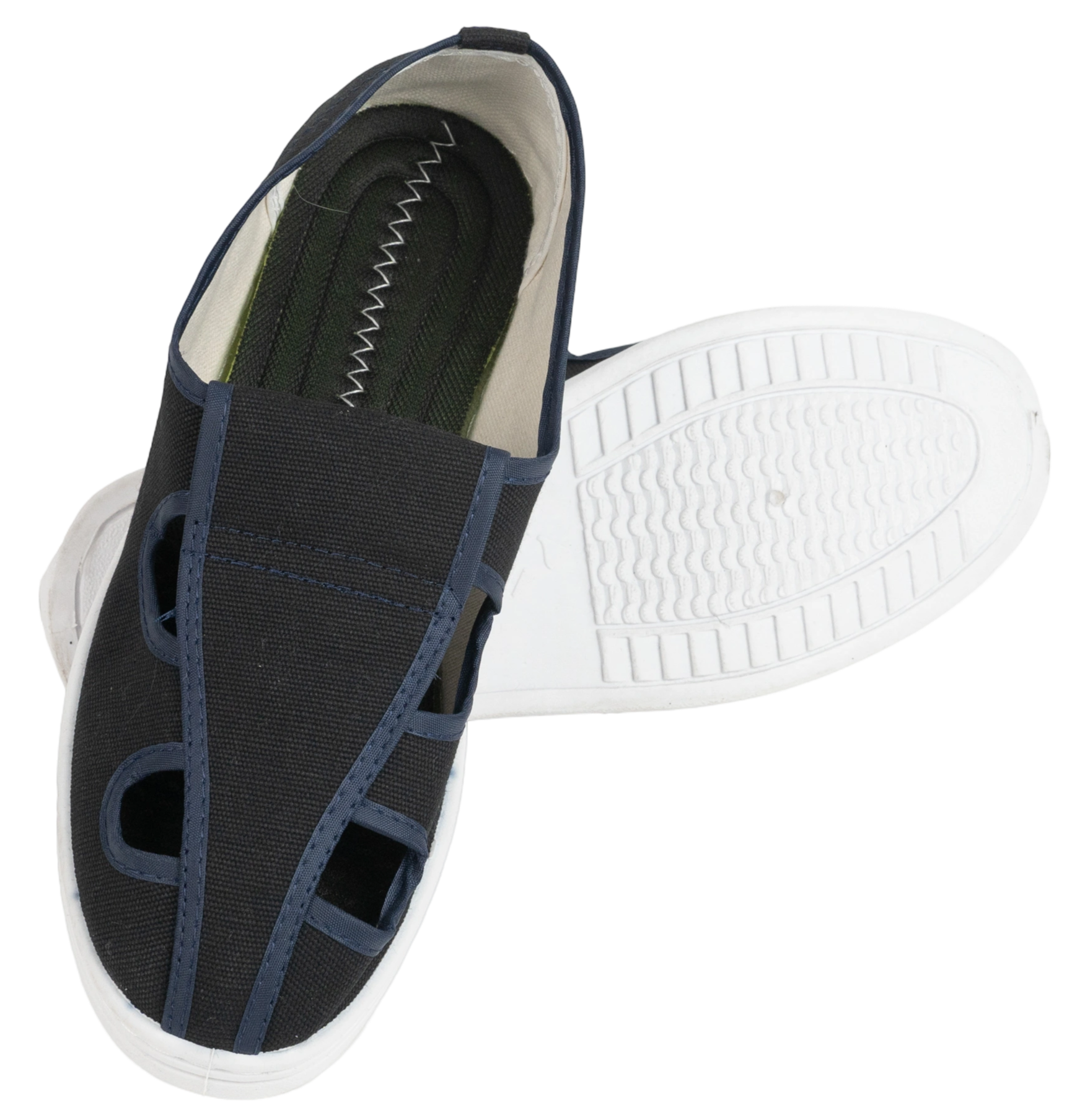 ESDクリーンルーム用キャンバス4ホールシューズ