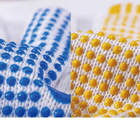 綿製滑り止め付き手袋