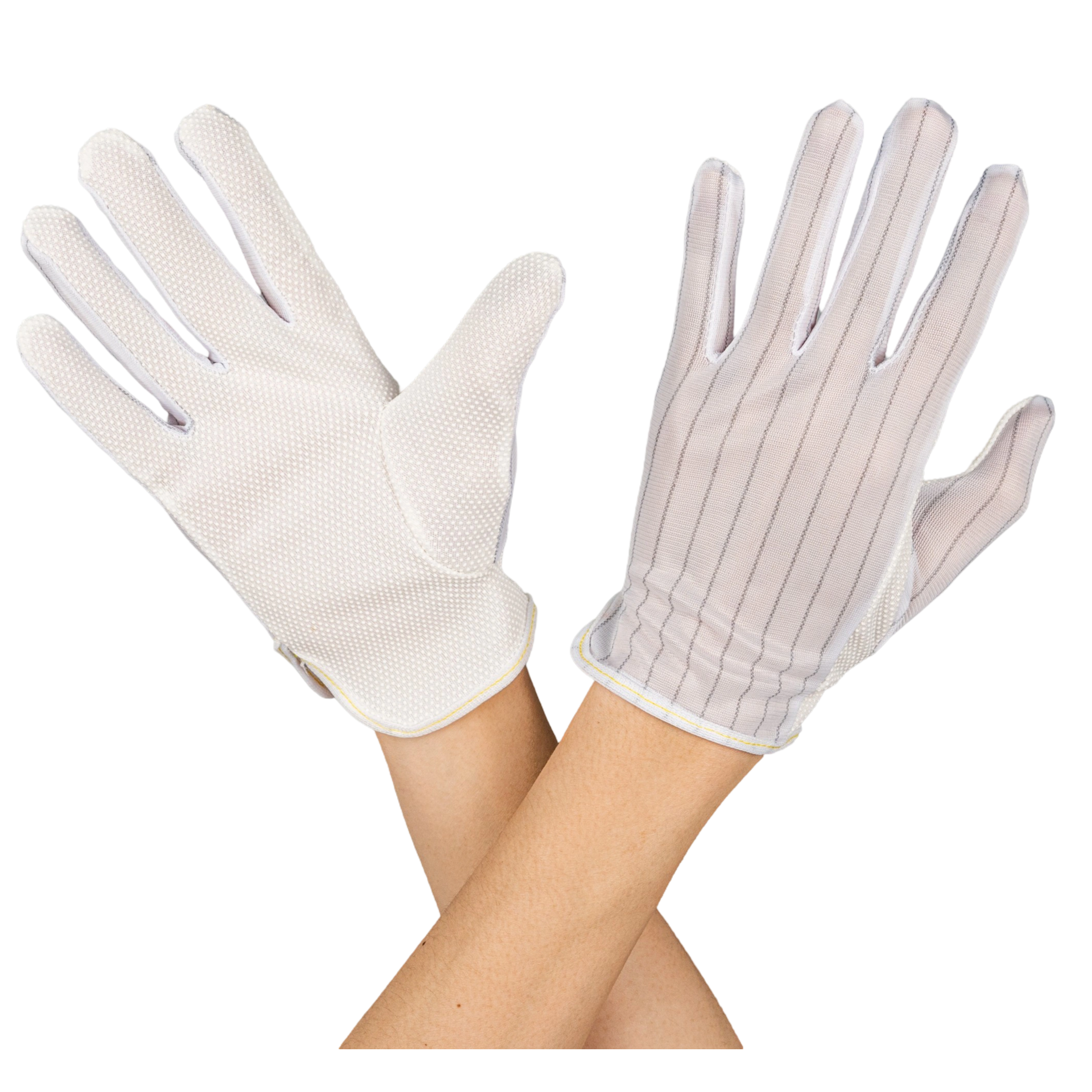 帯電防止ストライプ生地ドット加工手袋