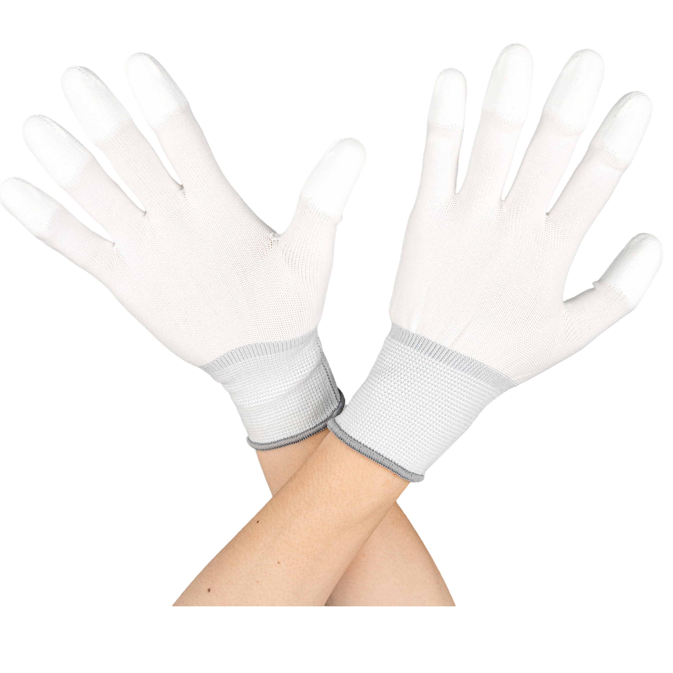 PUコーティング指先 13ゲージナイロン作業手袋