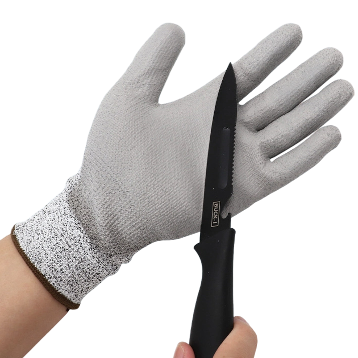 帯電防止 5級防カット PUコーティング手袋