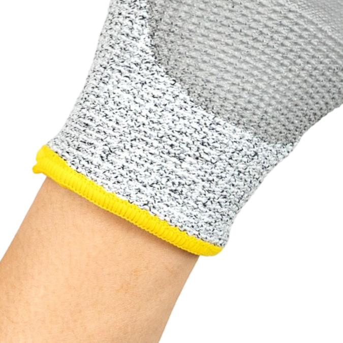 帯電防止 5級防カット PUコーティング手袋